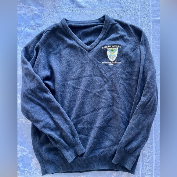 Edinburgh University Assoc. Football Club | Vintage V-Neck Sweater - Picture 1 of 2